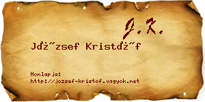 József Kristóf névjegykártya